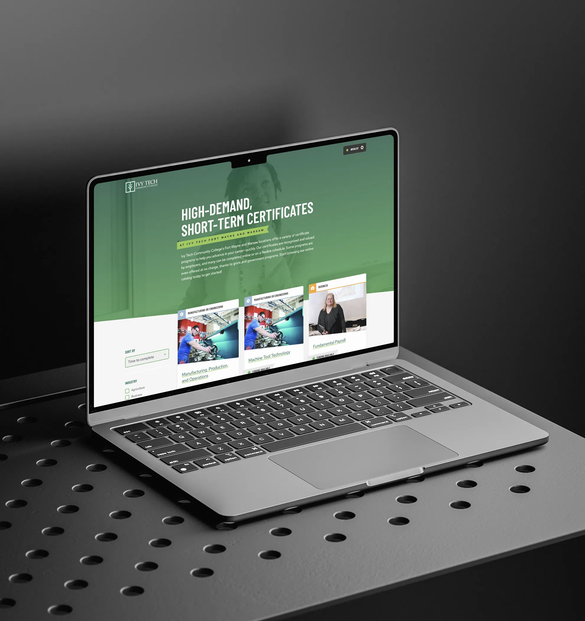 Ivy Tech Certificates Website